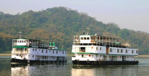 Cruising along the mighty Brahmaputra