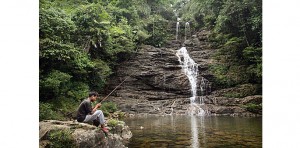 Angling at Living Root Bridge