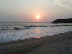 The colorful shades of the sunset
