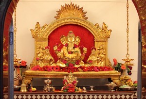 The idol of Ganeshji within the temple