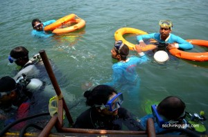 One of the diving sites near Sindhudurg Fort