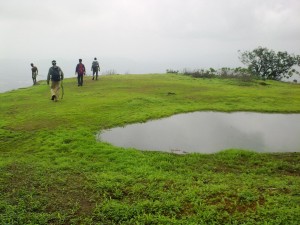A huge plateau at the top of the fort.