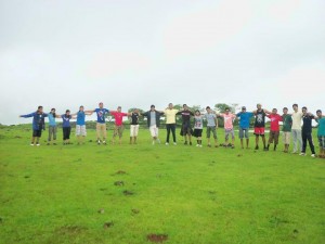 Trekkers have a good time at the summit