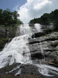 A view of the Kansai Waterfalls from the base
