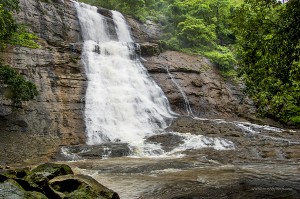 The Vardayini Waterfalls cascading elegantly at 135 feet