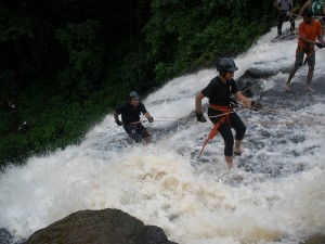 Rappelling at Kune Waterfalls