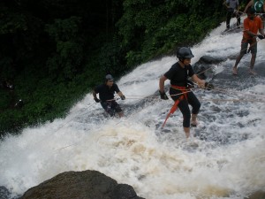 Rappelling at Kune Waterfalls 